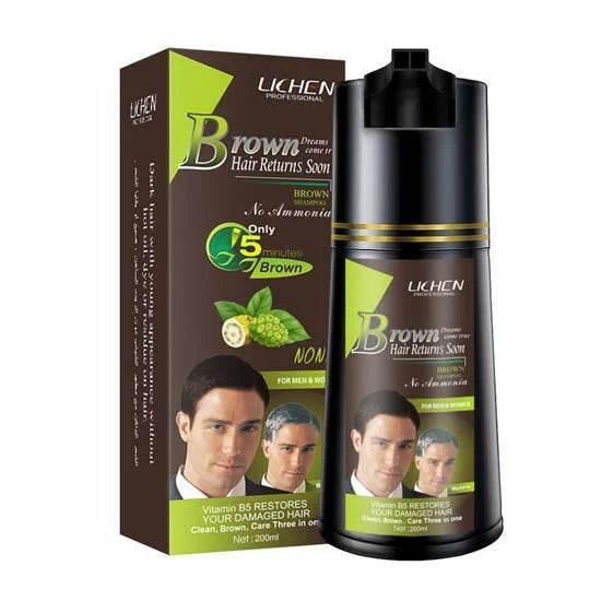 (200ml) Lichen Hair Color Shampoo For Men and Women - Arabiandrops