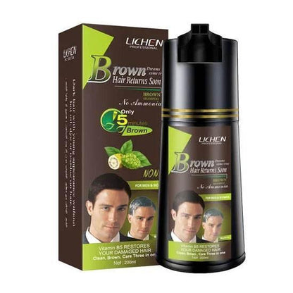 (200ml) Lichen Hair Color Shampoo For Men and Women - Arabiandrops