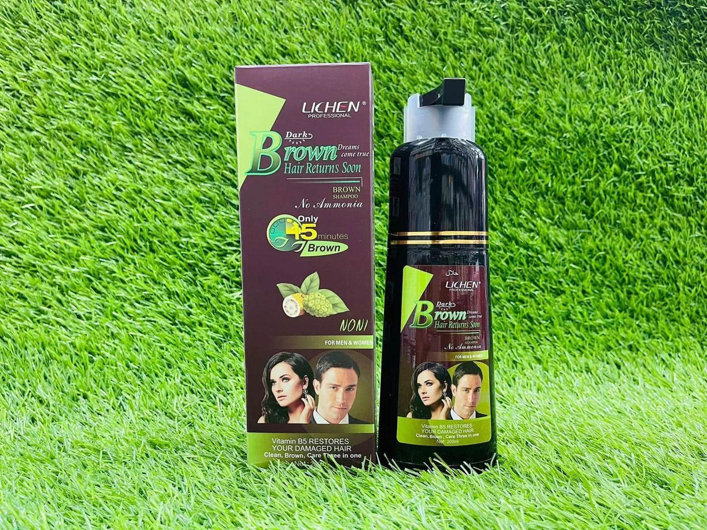 (200ml) Lichen Hair Color Shampoo For Men and Women - Arabiandrops