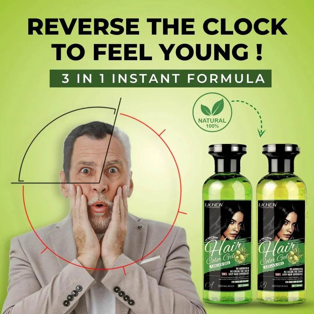 (500 ML) Lichen Hair Color Gel with Argan Oil - Arabiandrops