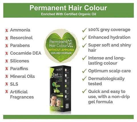 (200ml) Lichen Hair Color Shampoo For Men and Women - Arabiandrops