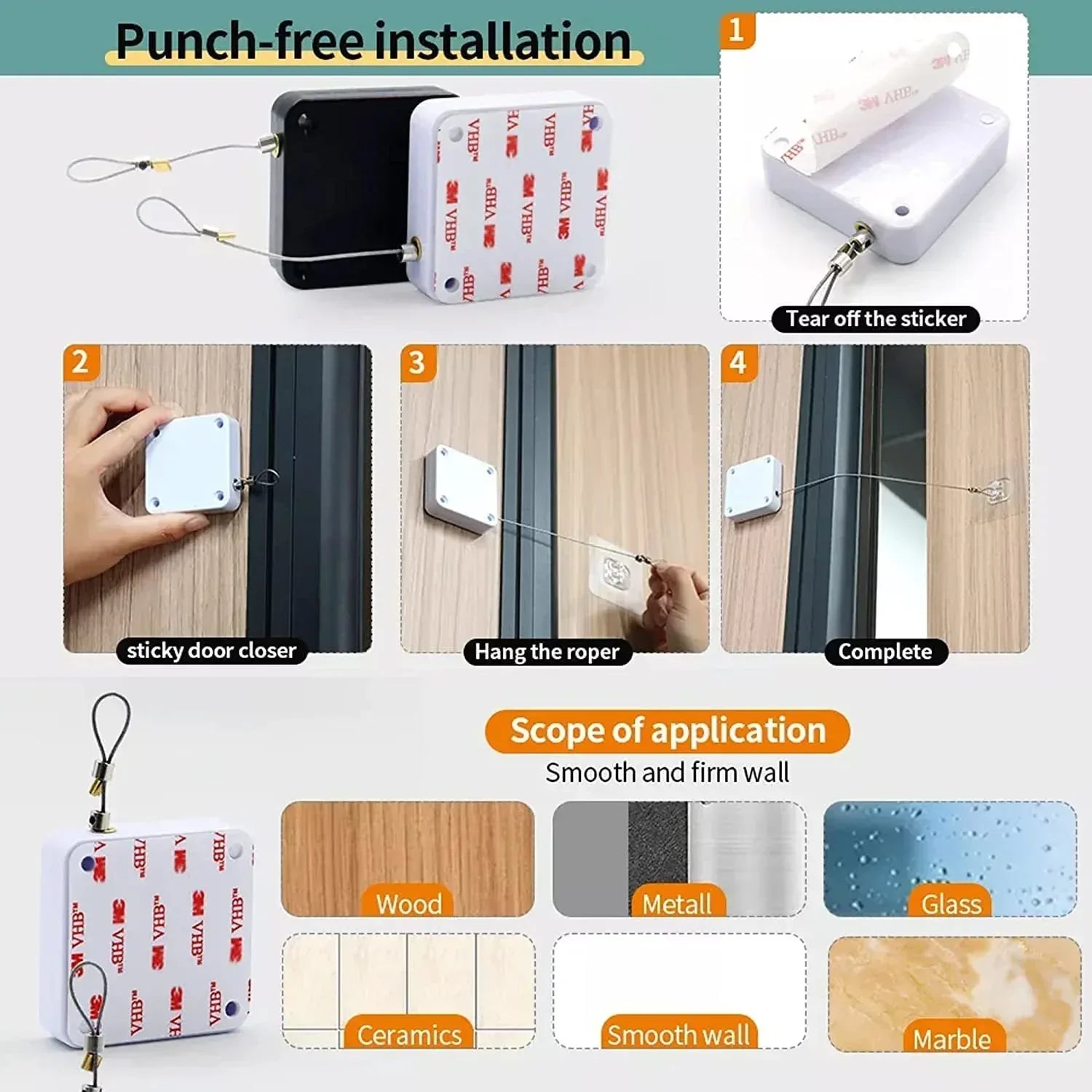 Punch Free/Automatic Door Closer (Imported) - Arabiandrops