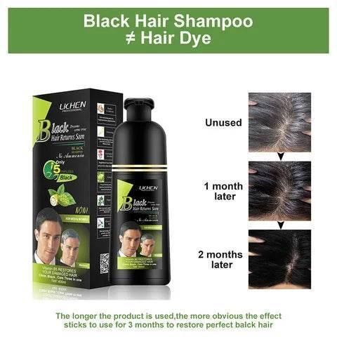 (200ml) Lichen Hair Color Shampoo For Men and Women - Arabiandrops