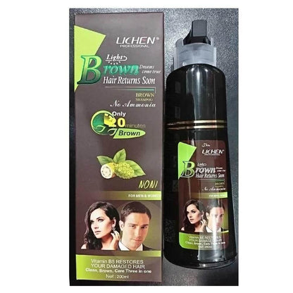 (200ml) Lichen Hair Color Shampoo For Men and Women - Arabiandrops